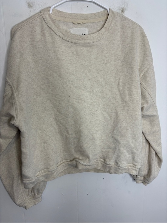 aerie Tops - Aerie Sweater Womens XXS Minimalist Cream Crewneck Sweatshirt Casual Lounge